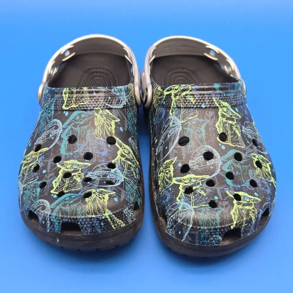 Crocs Star Wars Mandalorian The Child Clogs Men 7 Women 9 Black Blue Green
